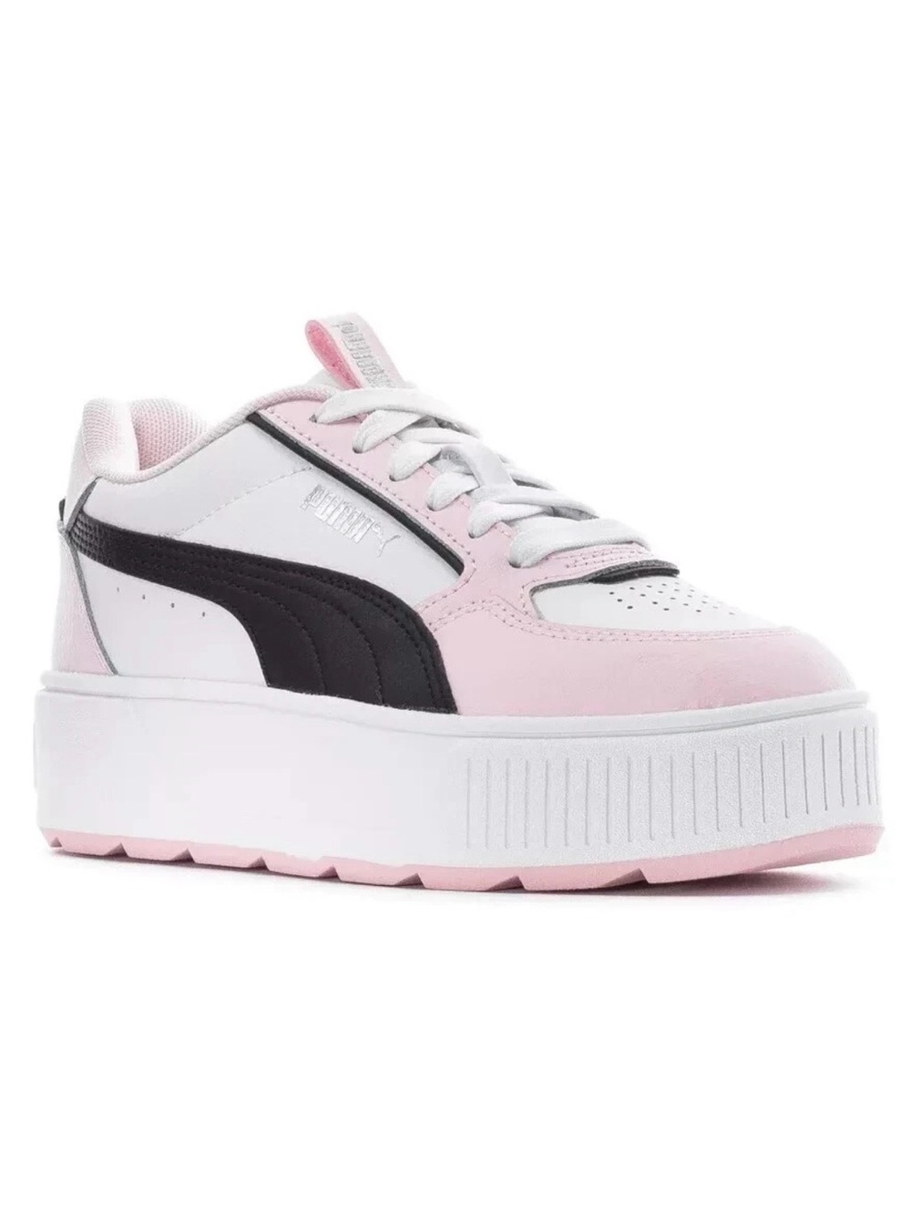 PUMA KARMEN REBELLE PLATFORM IT GIRL STREETWEAR SNEAKERS WHITE BLACK PINK Sz10